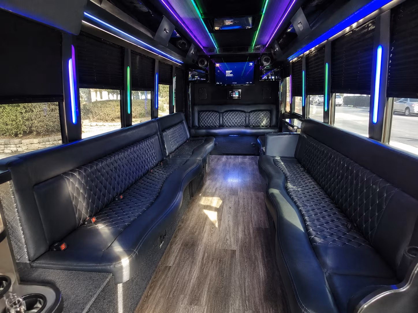 west valley city 15 passenger party bus interior