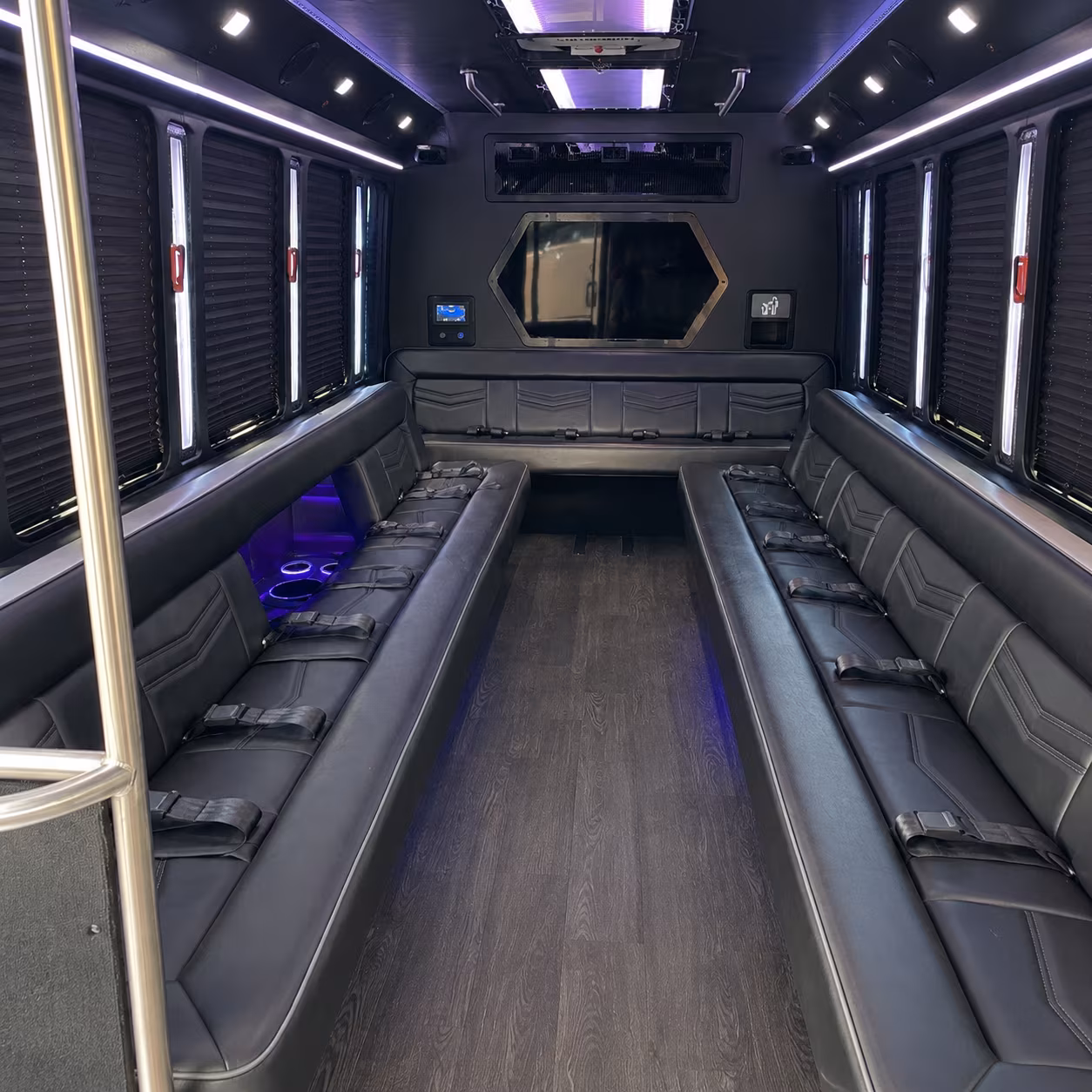 west valley city 18 passenger party bus interior