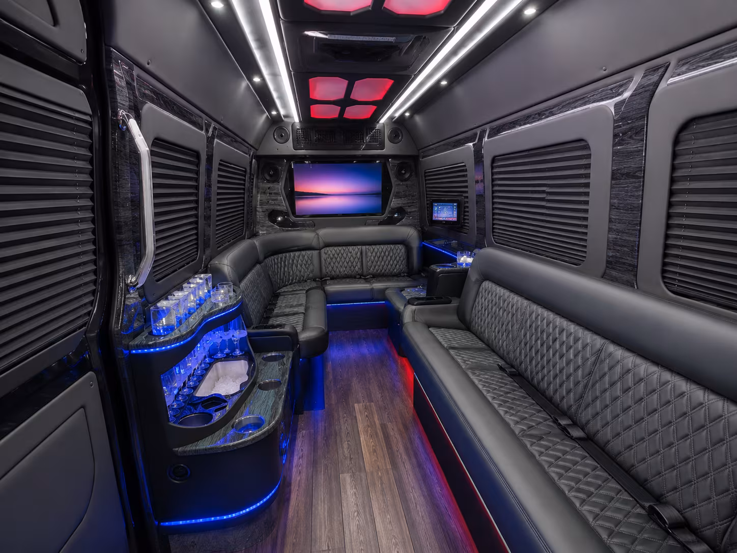 west valley city 28 passenger party bus interior